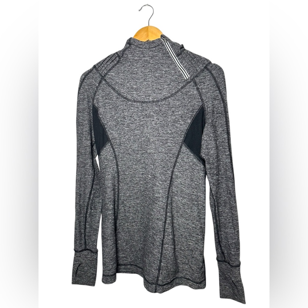 Lululemon Women's Running Back on Track Pullover Size 10 Gray Hooded Long Sleeve